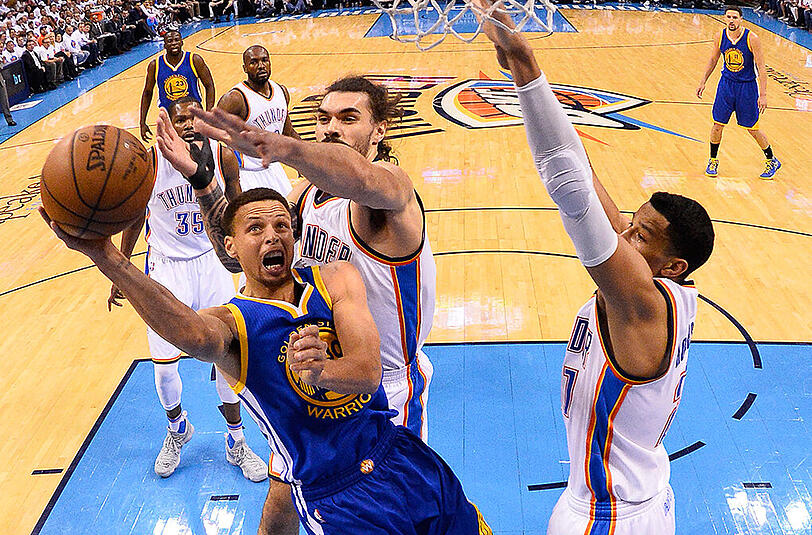 Scheitert MVP Steph Curry mit seinen Golden State Warriors im kurz vor dem Finale um den NBA-Titel an OKC?