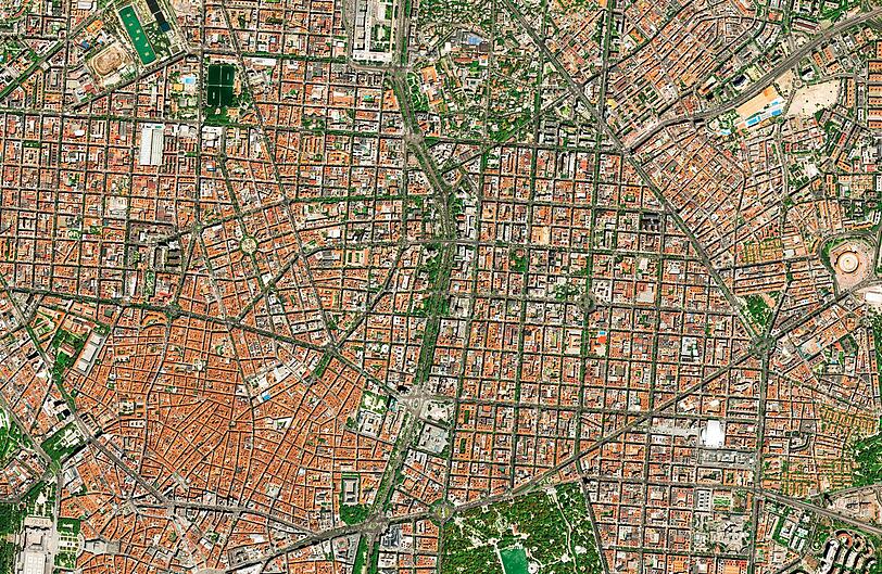 Madrid: Die spanische Hauptstadt mit dem nordwestlich gelegenen Gründerzeitviertel Salamanca.