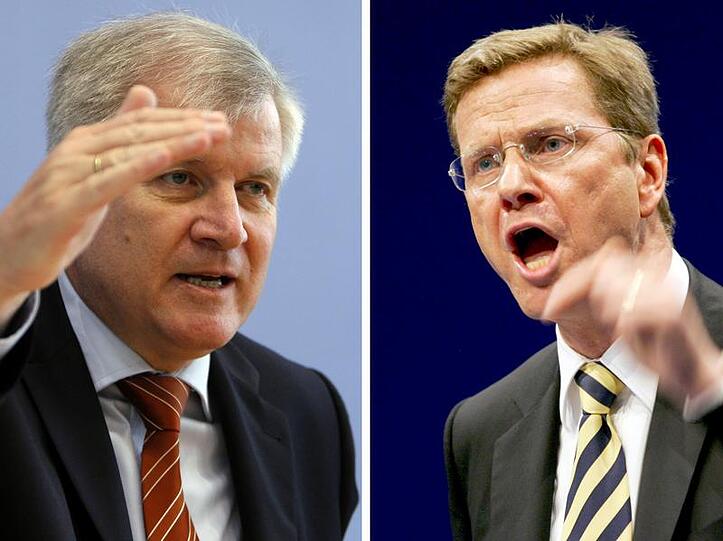 Nicht Gegner, sondern Konkurrenten: Horst Seehofer (l.) und Guido Westerwelle