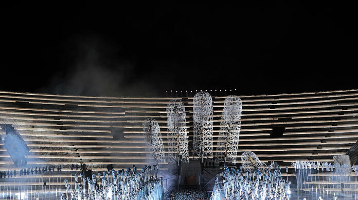 Eine Szene aus Stefano Podas Inszenierung von Verdis "Aida" in der Arena di Verona.