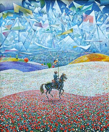 Der Ritter Don Quijote ist eines der beliebten Motive von Witek Okon.