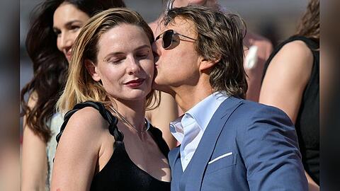 Rebecca Ferguson und Tom Cruise in Rom.