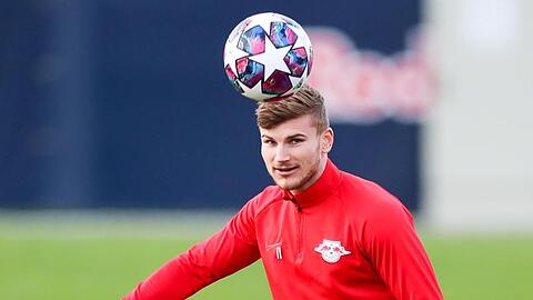 Spieler Timo Werner von RB Leipzig nimmt am Training teil. Foto: Jan Woitas/dpa-Zentralbild/dpa