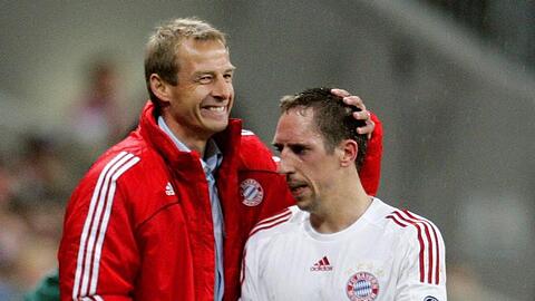 Zwei, die sich gern haben: Jürgen Klinsmann und "Filou" Ribéry.