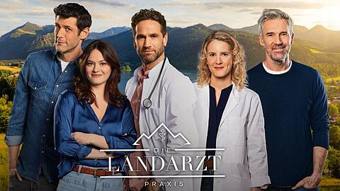 Michael Raphael Klein, Diane Willems und Oliver Franck spielen wieder bei der "Landarztpraxis", Juliane Fisch und Ben Braun (v.l.n.r.) sind neu dabei.