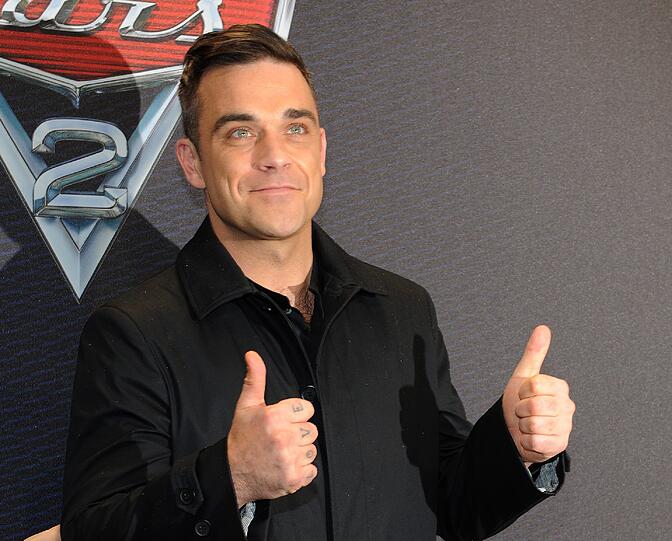 Robbie bei der Premiere des Films "Cars 2" in München.