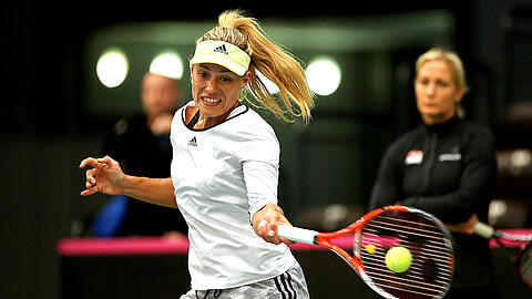 Der Hype um Australian-Open-Siegerin Angelique Kerber ist auch bei der Vorbereitung aufs Fed-Cup-Spiel gegen die Schweiz deutlich spürbar. Die Bilder.