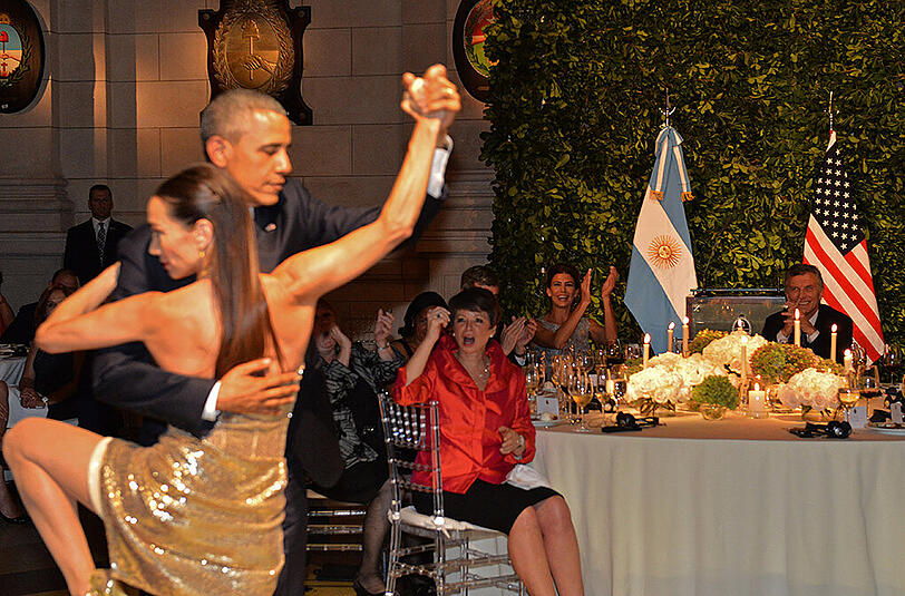 Barack Obama hat beim Staatsbesuch in Argentinien eine flotte Tango-Sohle aufs Parkett gelegt. Wir haben die besten Bilder.
