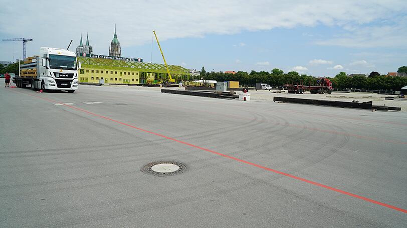 Die Bilder vom Start des Aufbaus der Theresienwiese am 10. Juli.