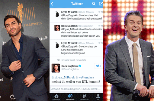 Diese Twitter-Posts werden gerade im Netz diskutiert. Hat Elyas M'Barek zu sehr mit seinem Handy rumgedaddelt, während er bei Markus Lanz auf der Couch saß? Er selbst sagt "Nein."