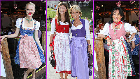Mutter-Tochter-Gespann auf dem Oktoberfest: Uschi Glas nimmt Tochter Julia mit auf die Mercedes Damen-Wiesn. Sehen Sie weitere Bilder aus dem Käferzelt.