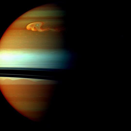 Ende 2010 wütete auf der gesamtem nördlichen Hemisphäre des Saturn ein gigantischer Sturm.