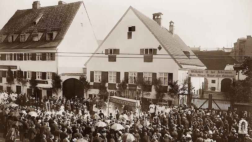 Die Choleraprozession am Wiener Platz 1857.