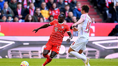 Sadio Mané stand das erste Mal nach seiner Verletzung wieder in der Bayern-Startelf.