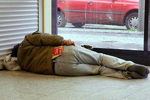 Obdachlose können sich ihre Schlafplätze oft nicht aussuchen