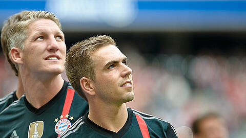 Können sich gut leiden: Philipp Lahm und Bastian Schweinsteiger.