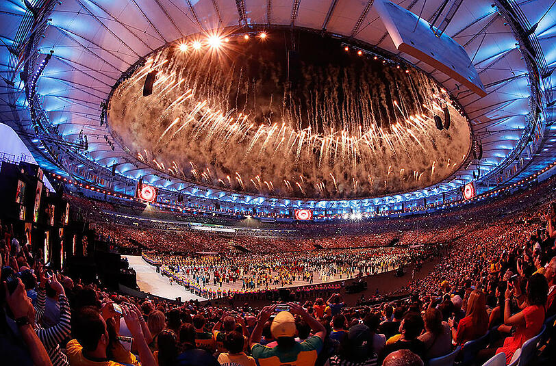Beeindruckende Eröffnungsfeier der Olympischen Spiele in Rio. Die Bilder aus dem Maracana-Stadion.
