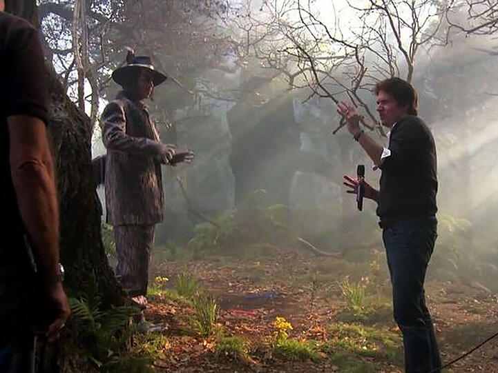 Johnny Depp am Film-Set als großer böser Wolf mit Hut