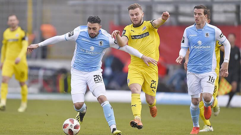 Meist eng gedeckt: Efkan Bekiroglu (li.) vom TSV 1860.