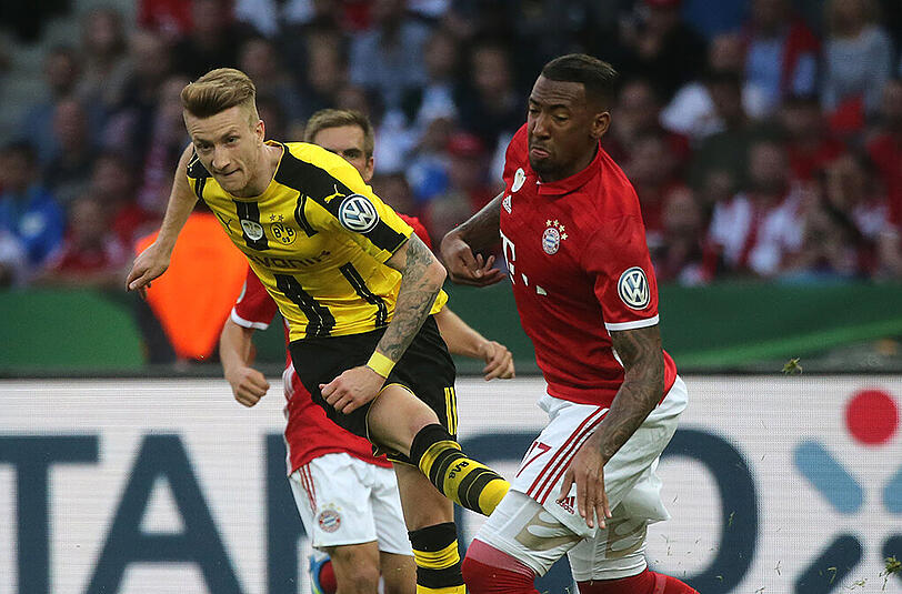 Jérome Boateng, Note 3: Der gebürtige Berliner probierte es mit vielen Diagonalpässen auf Ribéry und Lewandowski, die meisten kamen auch an. Rettete per Kopf vor Aubameyang (63.), in der Nachspielzeit hätte sein Fehlpass den K.o. bedeuten können.