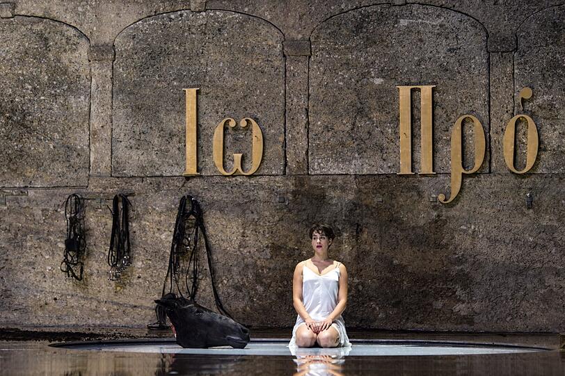 Richard Strauss' Oper "Salome" in der Inszenierung von Romeo Castellucci in der Felsenreitschule.