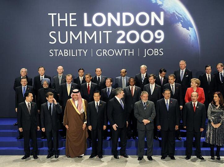 "Familienfoto" der Gipfelteilnehmer in London.