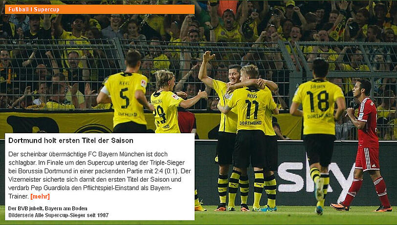 Das schreiben die deutschen Medien über den 4:2-Erfolg des BVB im Supercup.
