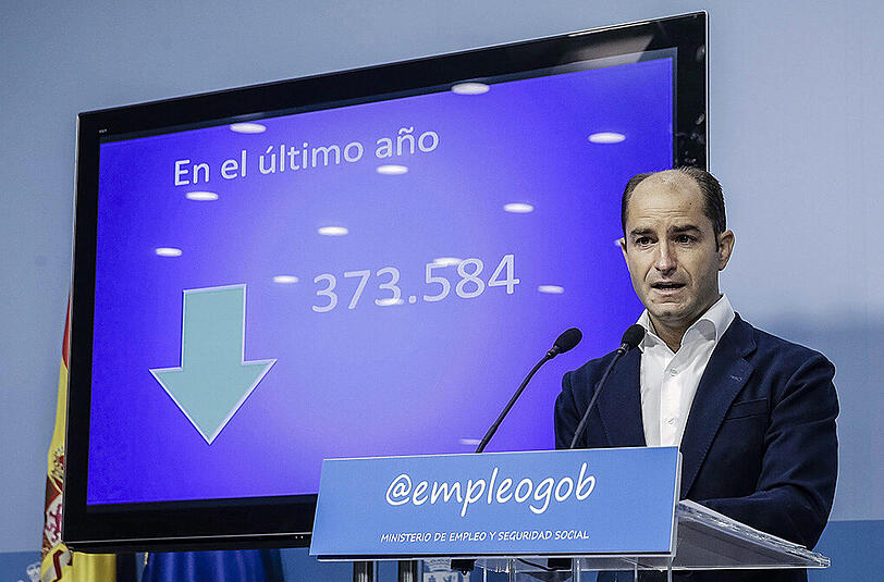 Wie das Madrider Arbeitsministerium mitteilte, waren im Juli bei den Arbeitsämtern rund 4,0 Millionen Erwerbslose registriert, 8,5 Prozent weniger als im Vorjahresmonat.