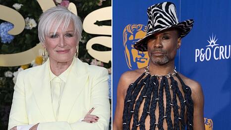 Glenn Close (l.) und Billy Porter spielen in "The Hunger Games: Sunrise on the Reaping" mit.