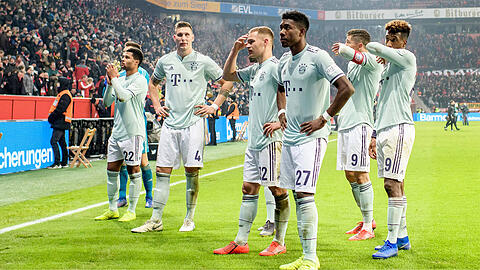Geschlagen: der FC Bayern in Leverkusen.