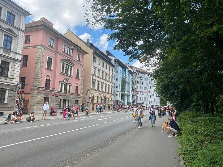 Am neuen Streckenabschnitt in der Blumenstraße bei der Hauptfeuerwache ist es im Moment noch sehr überschaubar.