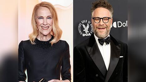 Seth Rogen feiert Catherine O'Hara.