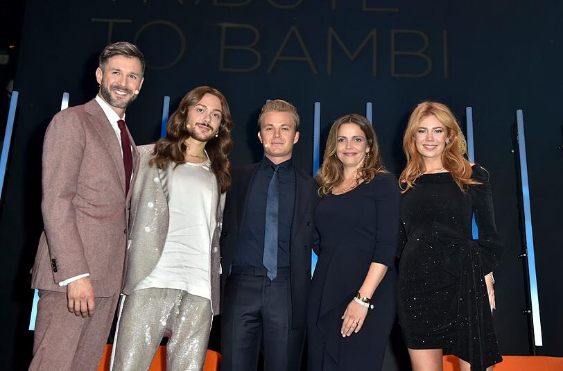 Jochen Schropp, Riccardo Simonetti, Nico Rosberg, Rebecca Immanuel und Palina Rojinski