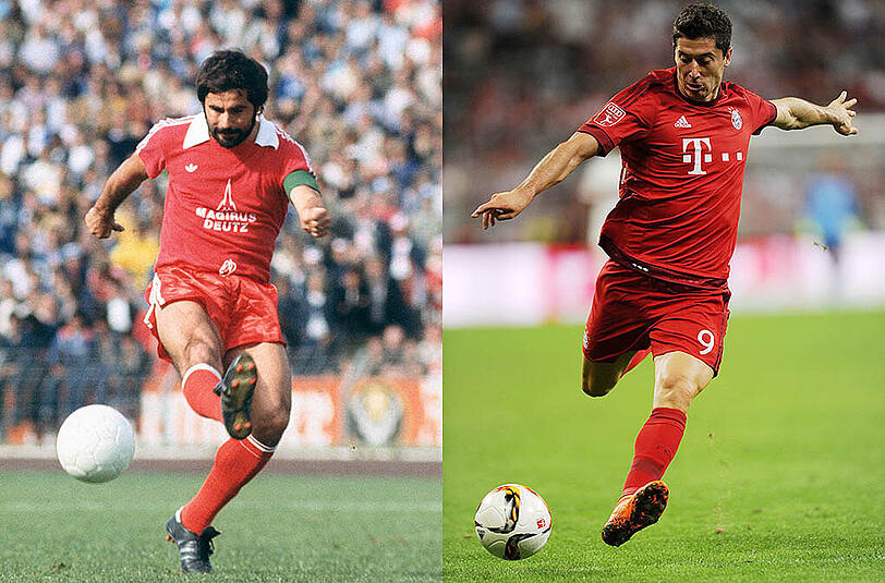 Top-Torjäger des FC Bayern einst und heute: Gerd Müller (links) und Robert Lewandowski.