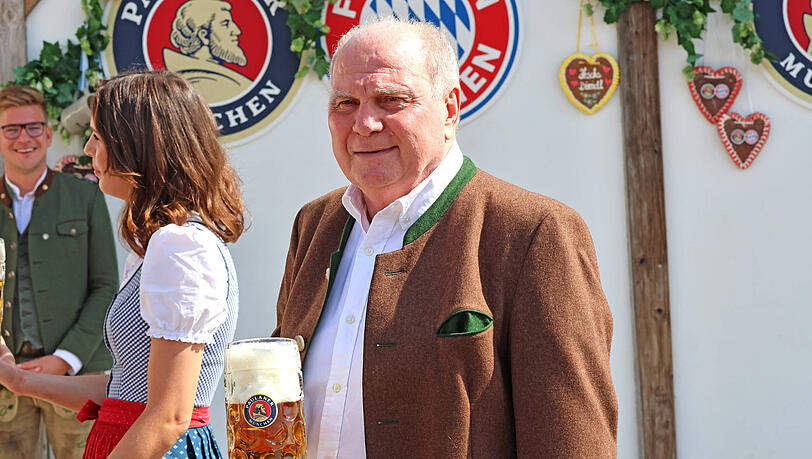 L&auml;sst die Wiesn nach wie vor nicht sausen: Ehrenpr&auml;sident Uli Hoene&szlig;.