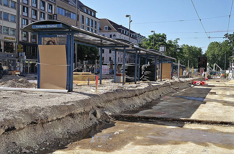 Weitere Bilder von der Großbaustelle zwischen dem Stachus und Sendlinger Tor.