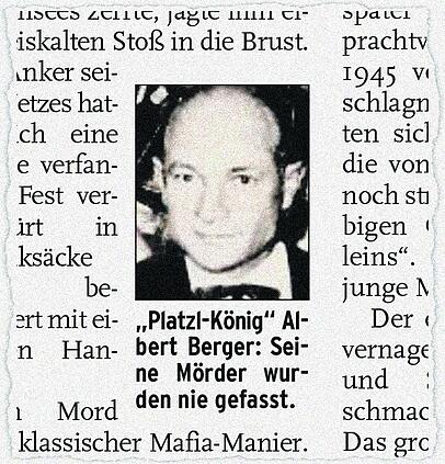 Der alte Zeitungsausschnitt aus der AZ zeigt Albert Berger. Der alte Zeitungsausschnitt aus der AZ zeigt Albert Berger.