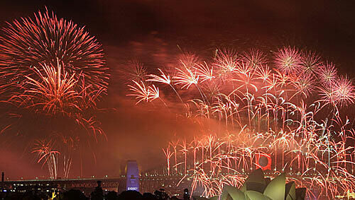 Feuerwerk in Sydney: Hier hat 2010 schon begonnen Feuerwerk in Sydney: Hier hat 2010 schon begonnen