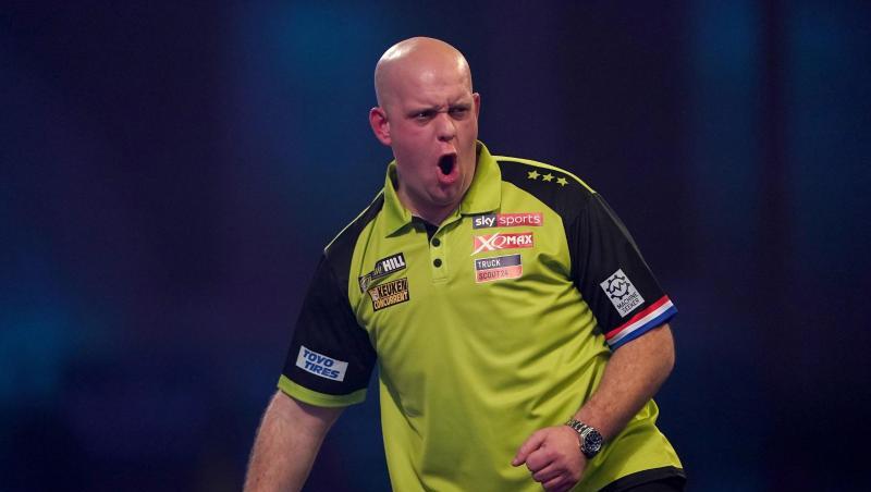 Spielt erneut um den WM-Titel: Michael van Gerwen. Spielt erneut um den WM-Titel: Michael van Gerwen.
