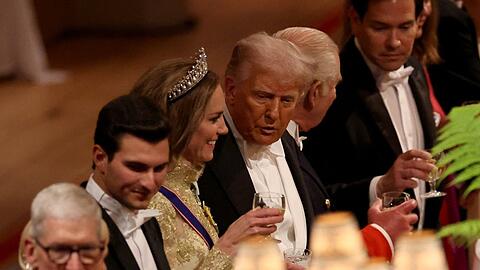 Prinzessin Kate und Donald Trump während eines Staatsbanketts am Mittwochabend.