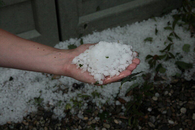 Ein heftiges Unwetter ging über den Landkreis Erding nieder - die Bilder.