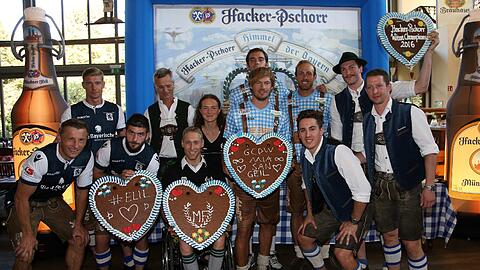 Ivica Olic, Jan Zimmermann und Fanol Perdedaj vom TSV 1860 wollten Wiesn Champions werden - mussten sich aber mit dem dritten Platz begnügen.