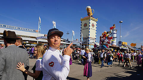 Travis Rice auf der Wiesn.