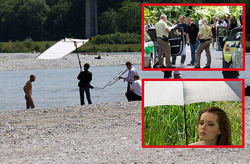 Ein freizügiges Foto-Shooting hat die Polizei an der isar gestoppt. Die Bilder.
