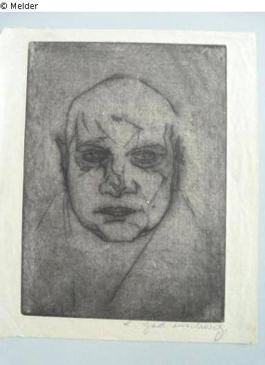Ludwig Godenschweg: «Männliches Bildnis», undatierte Druckgrafik.