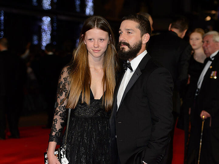 Shia LaBoeuf und Mia Goth auf dem BFI London Film Festival im Oktober 2014