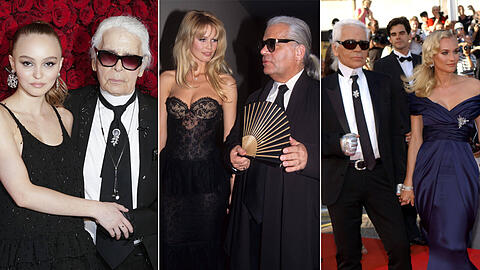 Claudia Schiffer verabschiedete sich von Karl Lagerfeld mit wundervollen Worten: "Karl war mein Feenstaub, er verwandelte mich von einer schüchternen Deutschen in ein Supermodel." Welche Musen der unsterbliche Modezar sonst noch an seiner Seite hatte - die Bilder.