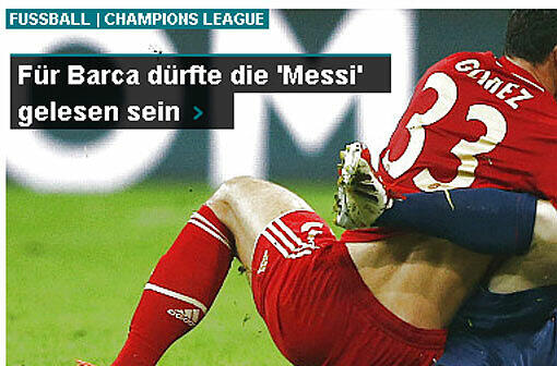 Lustig: "Die Messi ist gelesen", schreibt sport.de