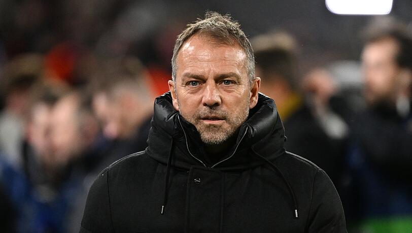 Bundestrainer Hansi Flick vor dem Spiel.