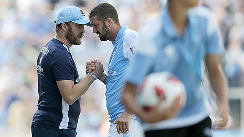 Vertraute beim TSV 1860: Daniel Bierofka (li.) und Sascha Mölders.
